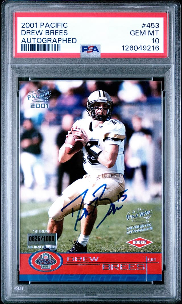 Drew Brees Pacific #453 Autographed