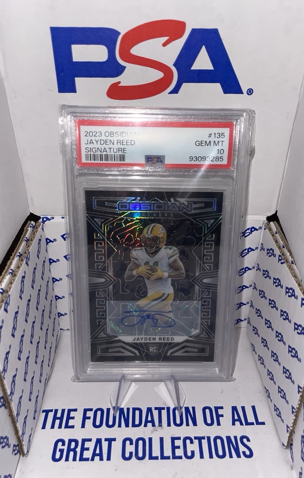 Jayden Reed Panini Obsidian #135 Signature