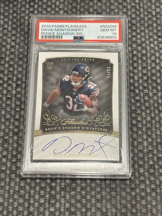 David Montgomery Panini Flawless Rookie Shadow Signatures #RSSDM Base