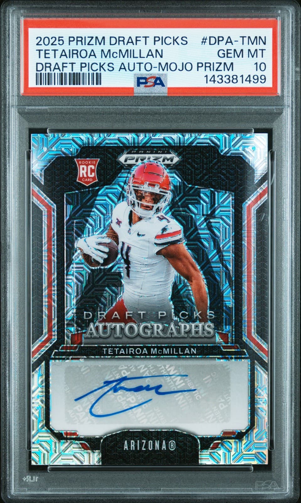 Tetairoa McMillan Panini Prizm Draft Picks Draft Picks Autographs #DPATMN Base