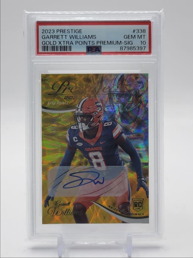 Garrett Williams Panini Prestige #338 Gold Xtra Points Premium-Signature
