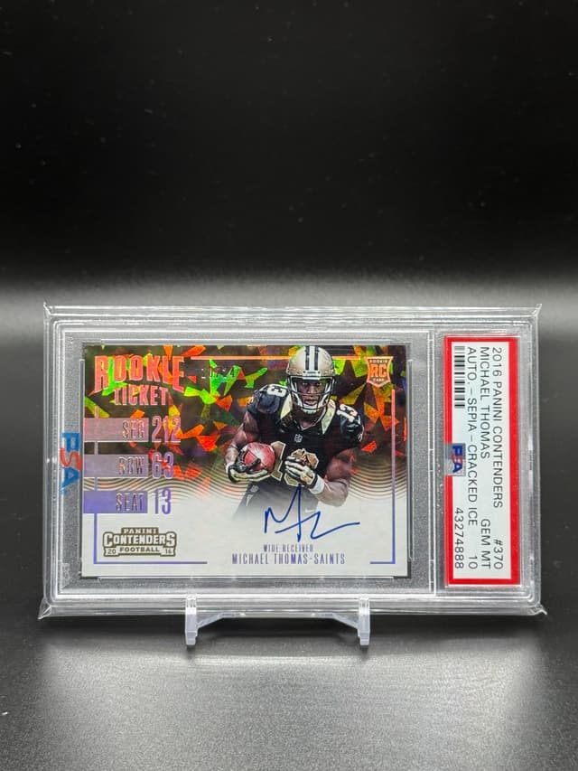 Michael Thomas Panini Contenders #370 Autograph-Cracked Ice Ticket
