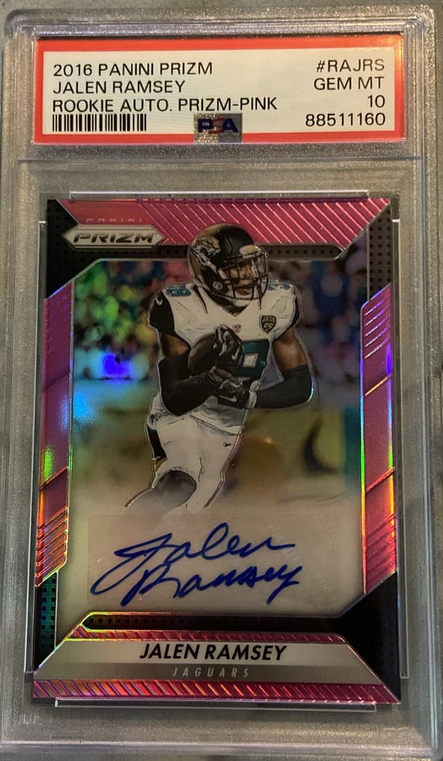Jalen Ramsey Panini Prizm Rookie Autograph Prizm #RAJRS Pink