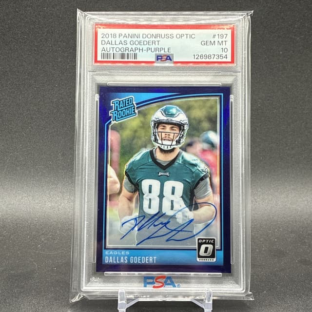Dallas Goedert Panini Donruss Optic #197 Autograph-Purple