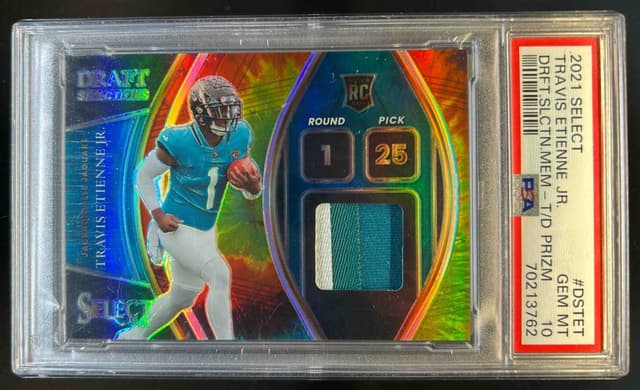 Travis Etienne Panini Select Draft Selections Memorabilia #DSTET Tie-Dye Prizm