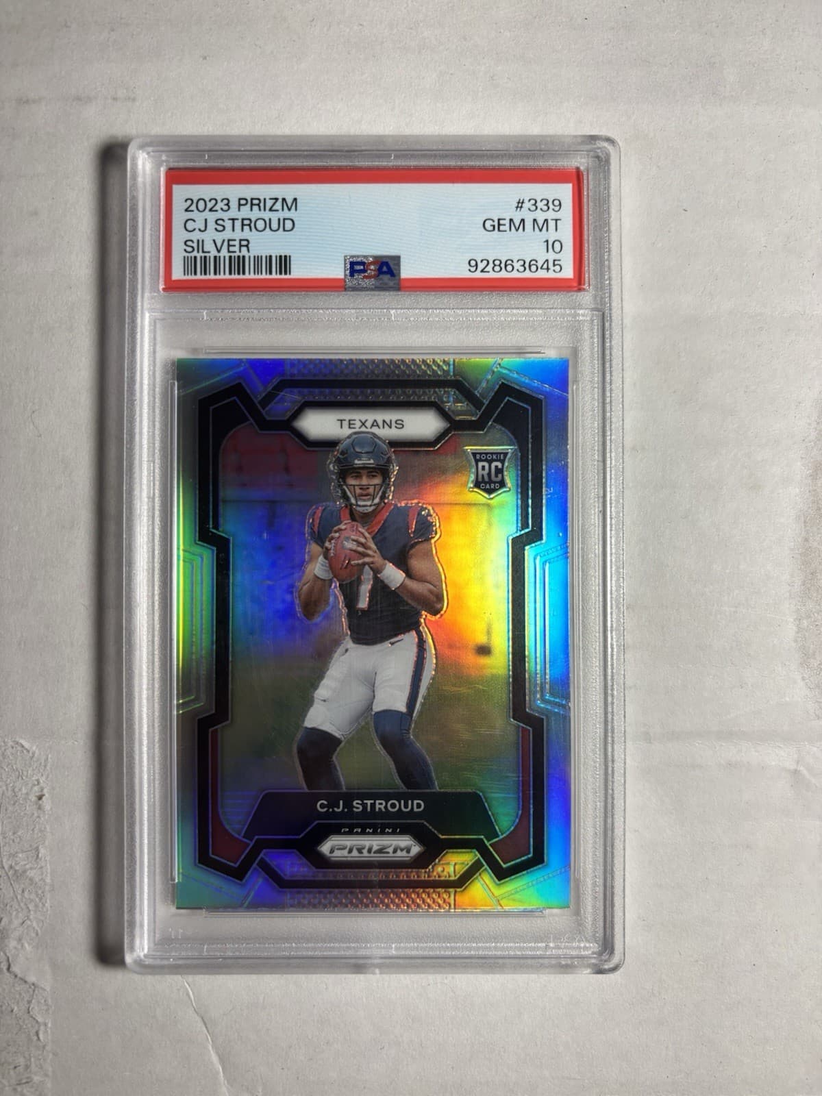 C.J. Stroud Panini Prizm #339 Silver Prizm