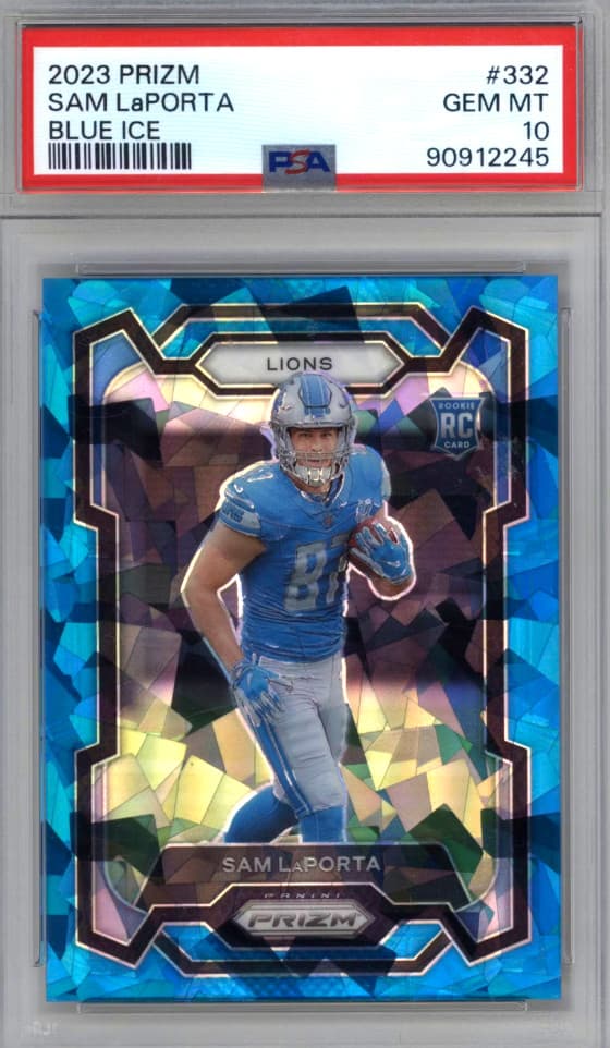 Sam LaPorta Panini Prizm #332 Blue Ice