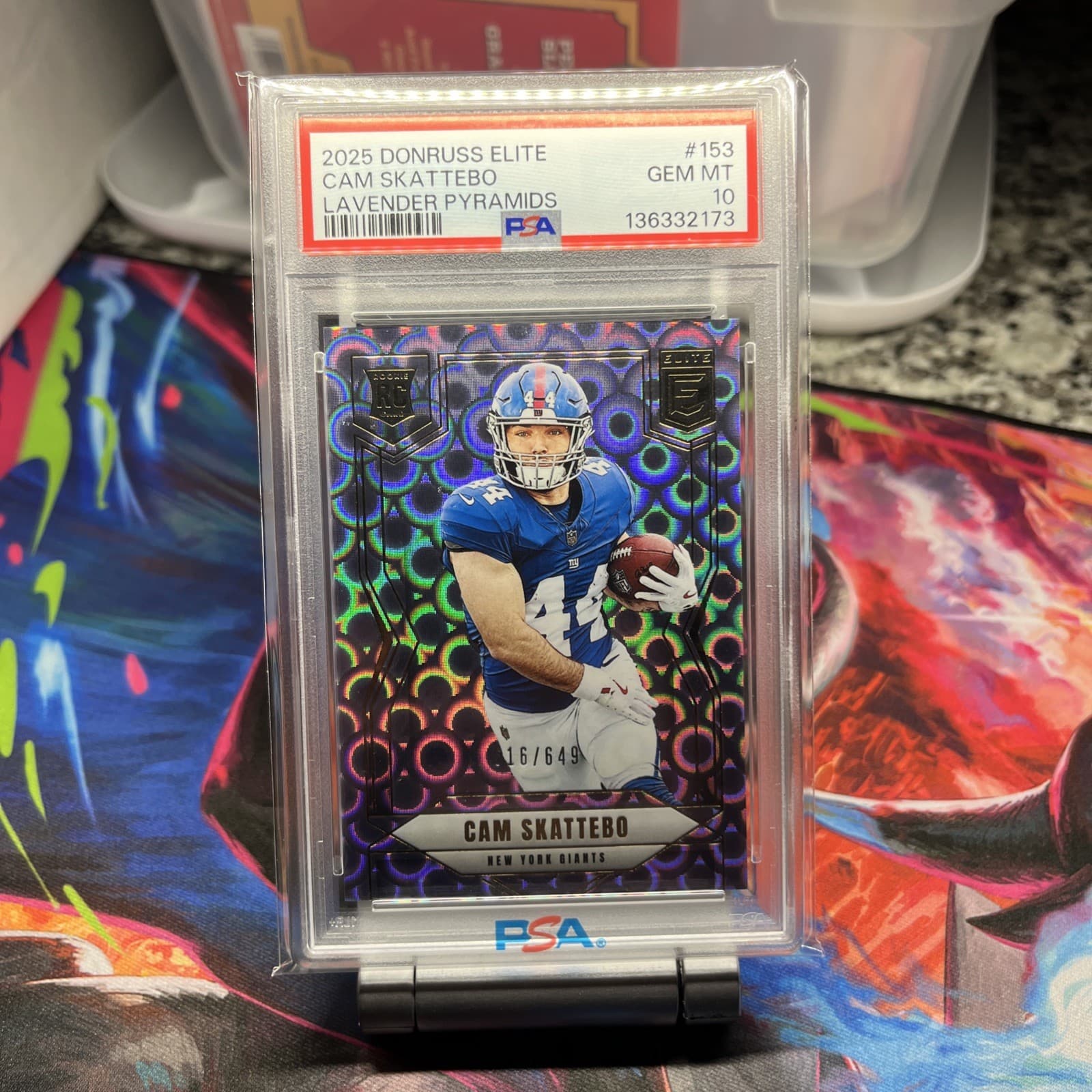 Cam Skattebo Panini Donruss Elite #153 Lavender Pyramids