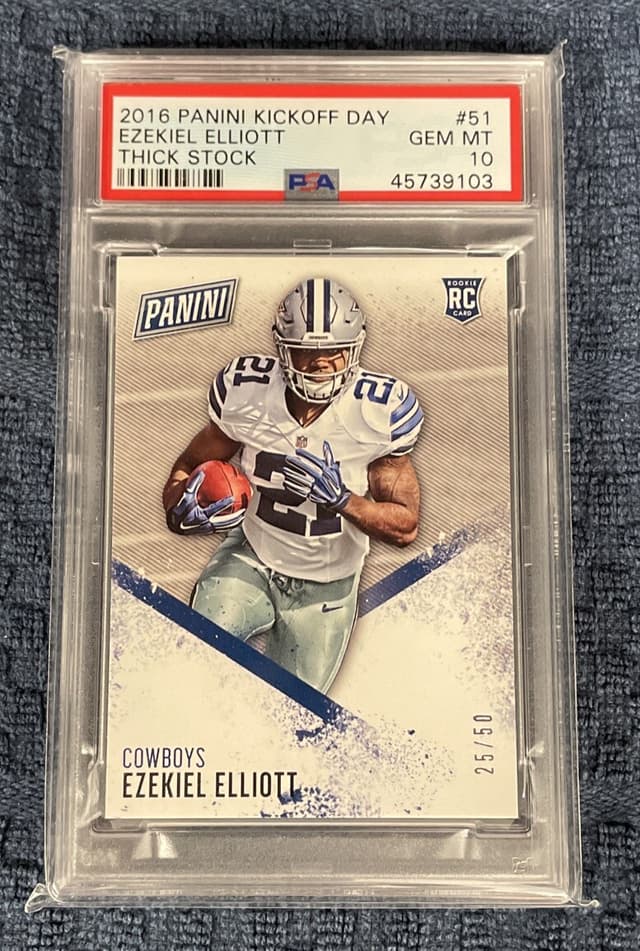Ezekiel Elliott Panini Kickoff Day #51 Thick Stock