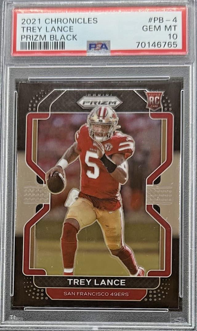 Trey Lance Panini Chronicles Prizm Black #PB4 Base