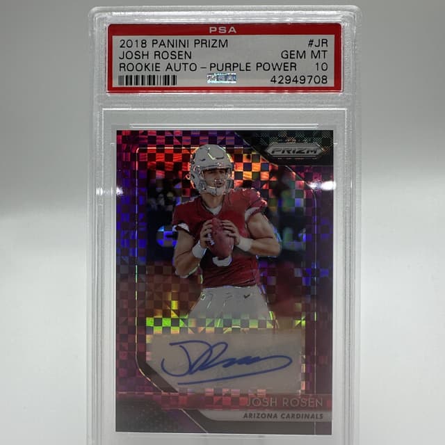 Josh Rosen Panini Prizm Rookie Autographs #JR Purple Power
