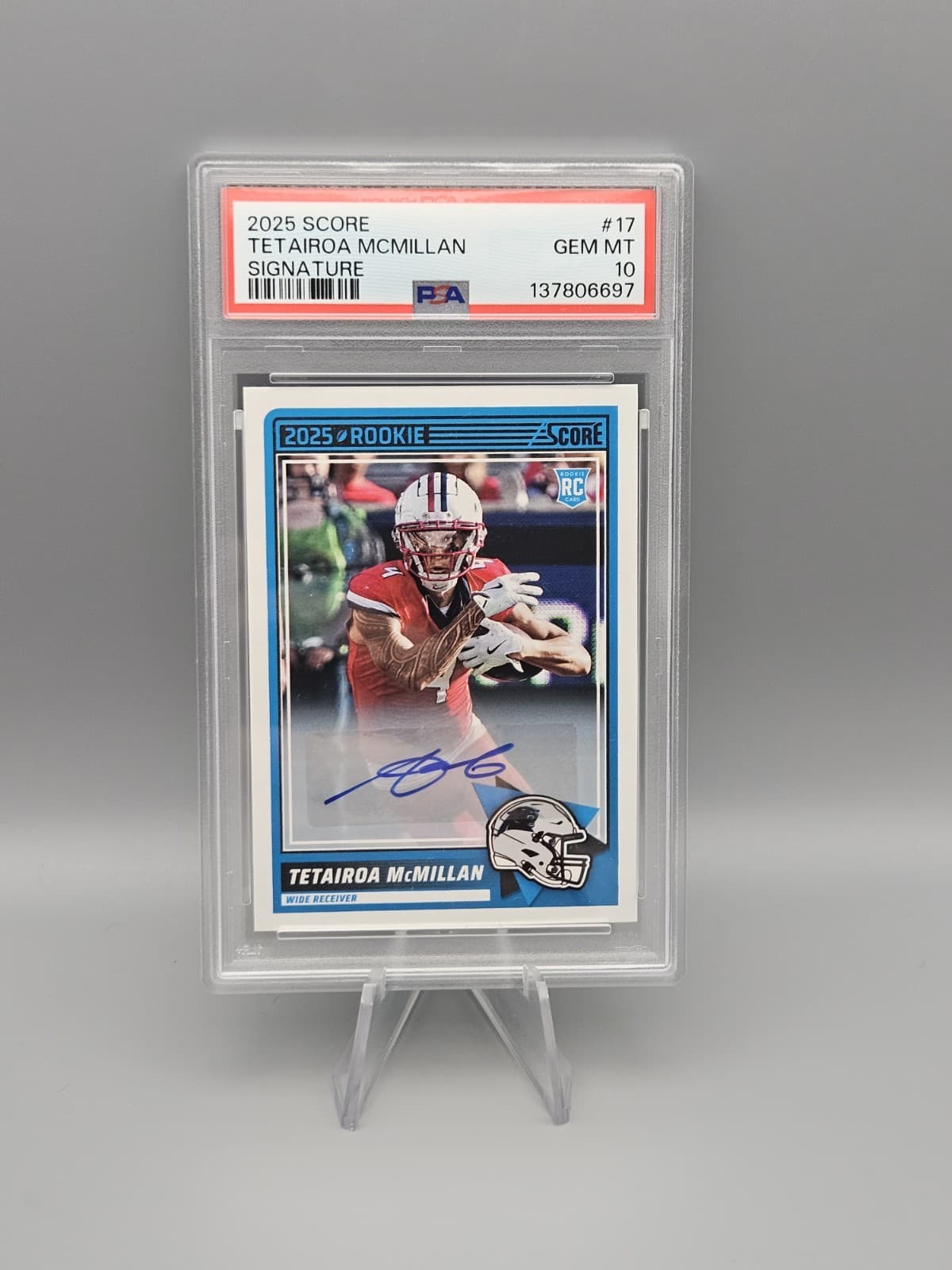 Tetairoa McMillan Panini Score #17 Signature