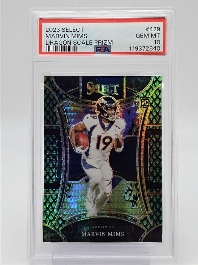 Marvin Mims Panini Select #429 Dragon Scale Prizm