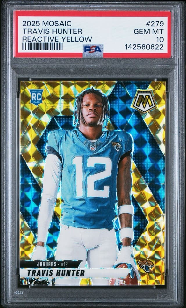 Travis Hunter Panini Mosaic #279 Fusion Red & Yellow Choice