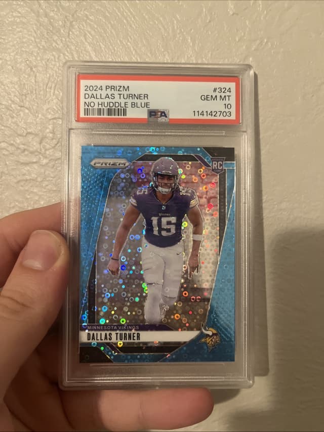 Dallas Turner Panini Prizm #324 No Huddle Blue