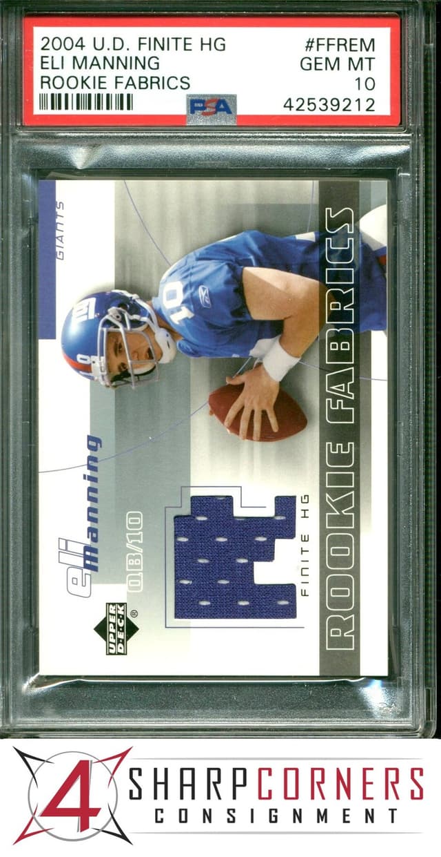 Eli Manning Upper Deck Finite HG Rookie Fabrics #FFREM Base