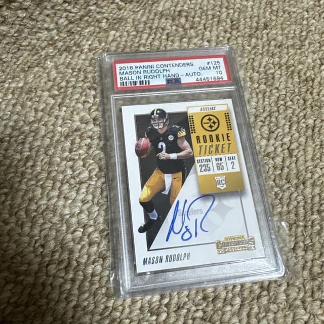Mason Rudolph Panini Contenders #125 Autograph-Clear