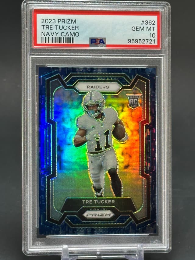 Tre Tucker Panini Prizm #362 Navy Camo