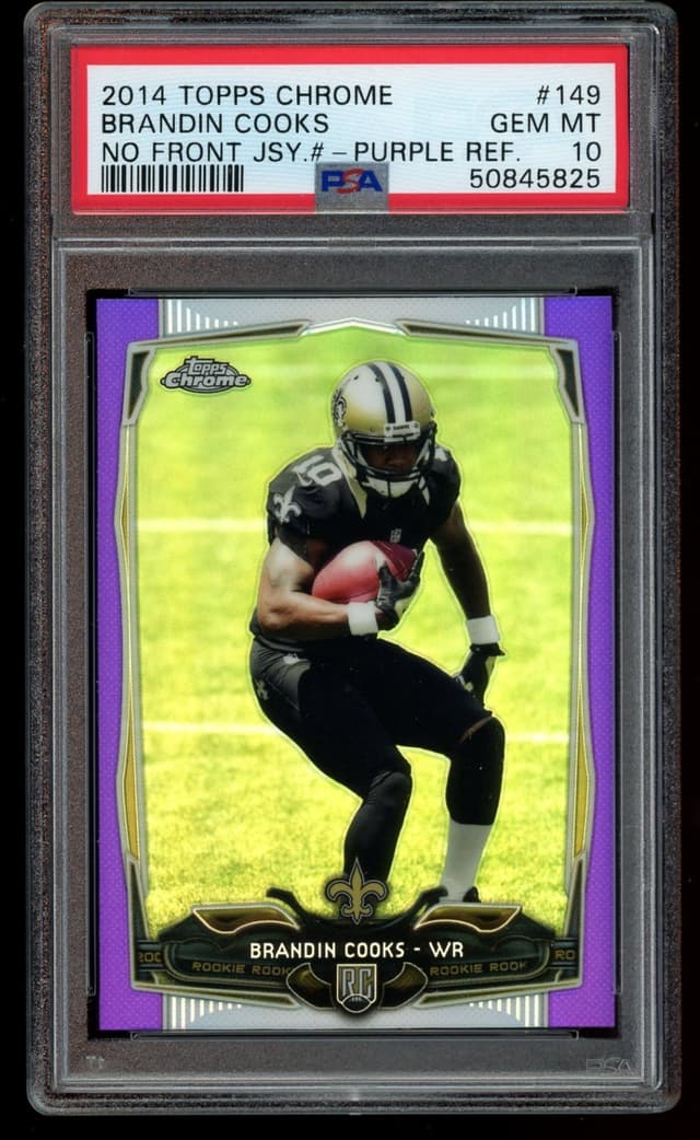 Brandin Cooks Topps Chrome #149 Purple Refractor