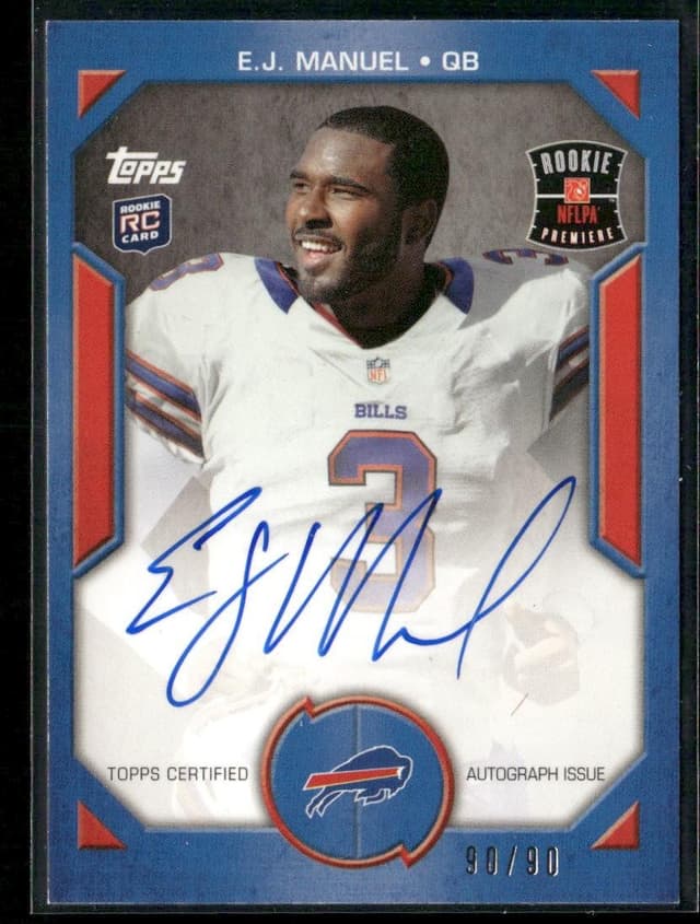 EJ Manuel Topps Museum Collection Jumbo Patch Autograph #EJM Base