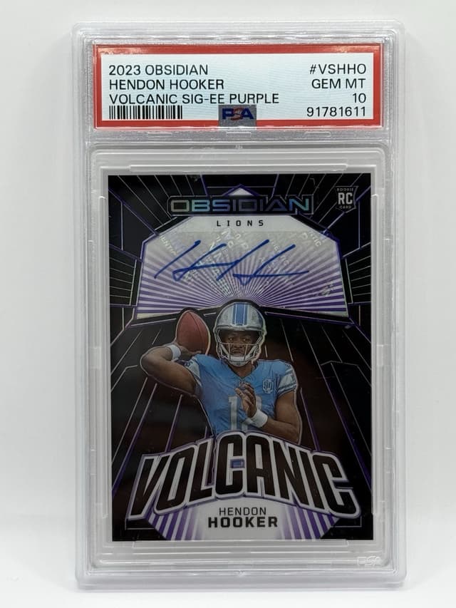 Hendon Hooker Panini Obsidian Volcanic Signatures #VSHHO Electric Etch Purple