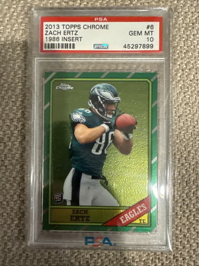 Zach Ertz Topps Chrome 1986 Insert #6 Base