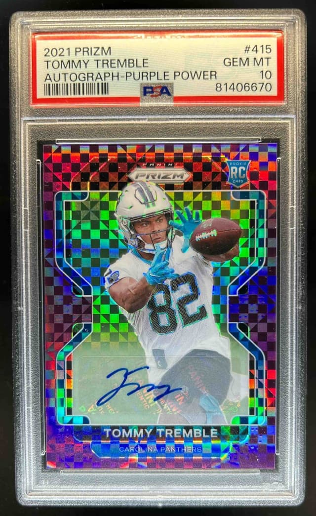 Tommy Tremble Panini Prizm #415 Autograph-Purple Power