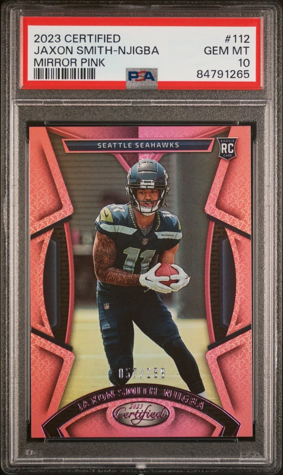 Jaxon Smith-Njigba Panini Certified #112 Mirror Pink