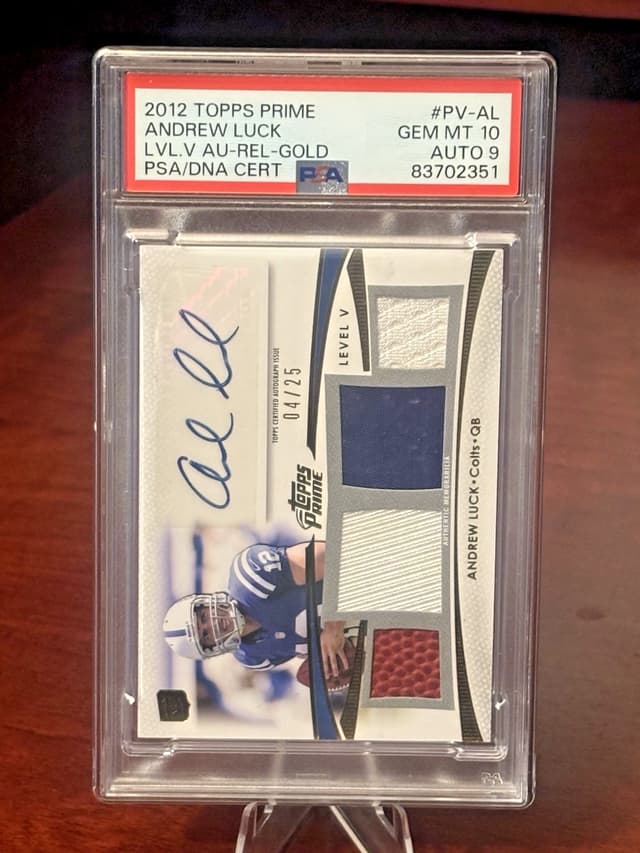 Andrew Luck Topps Prime Level V Autograph Relics #PVAL Gold