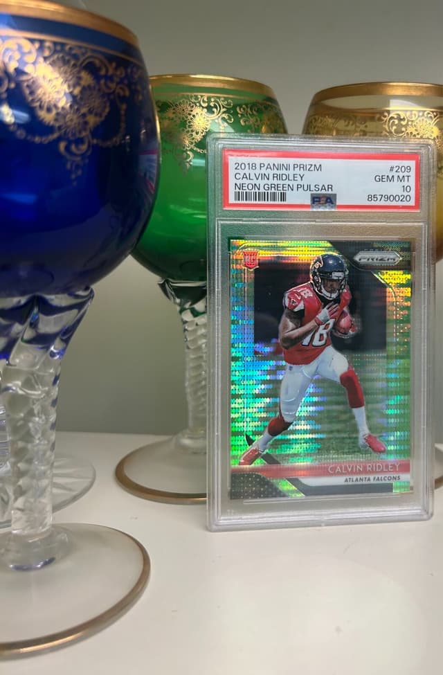 Calvin Ridley Panini Prizm #209 Neon Green Pulsar
