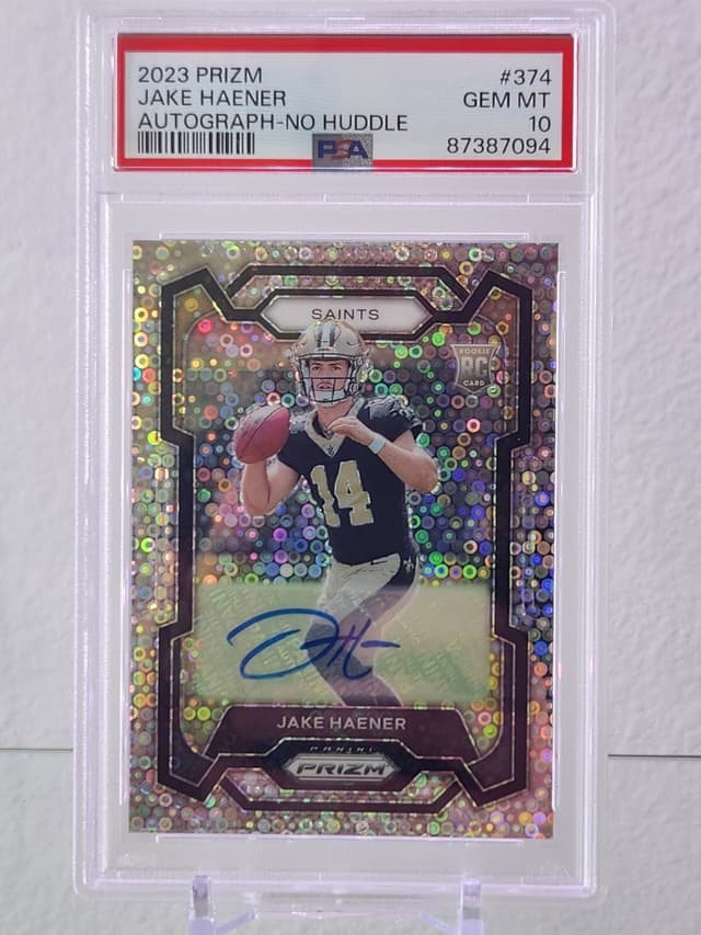 Jake Haener Panini Prizm #374 Autograph-No Huddle