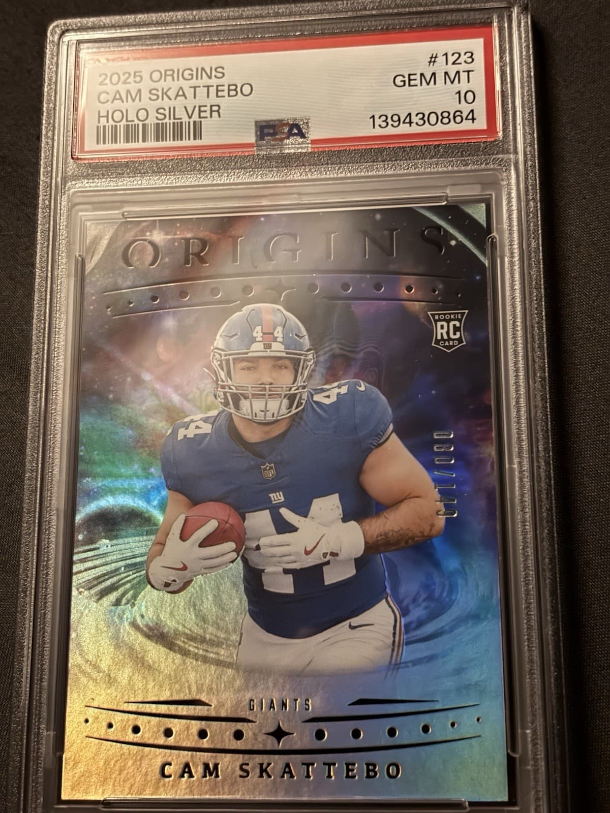 Cam Skattebo Panini Origins #123 Holo Silver