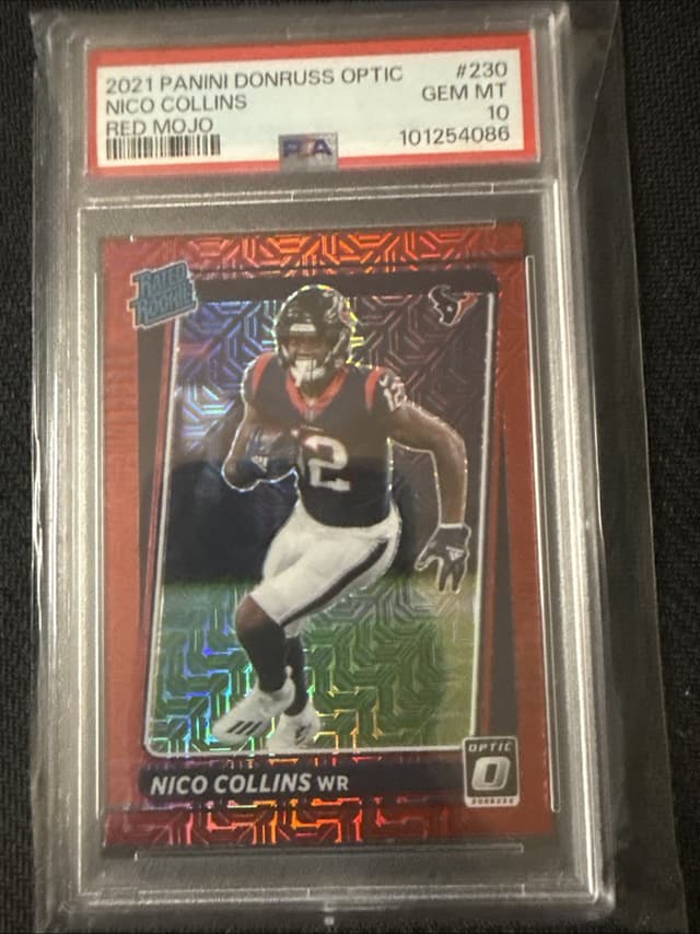 Nico Collins Panini Donruss Optic #230 Red Mojo