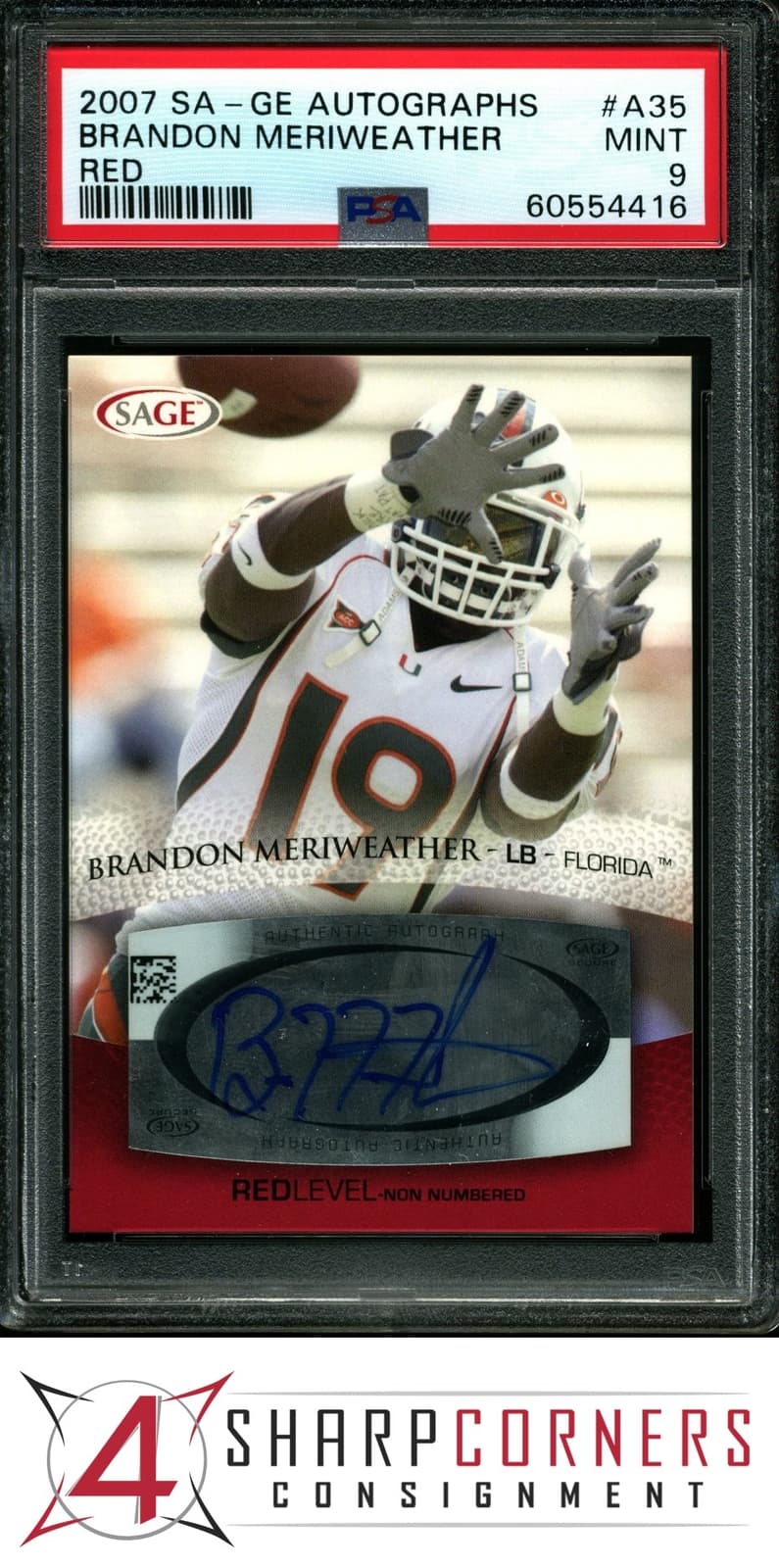 Brandon Meriweather SA-GE Autographs #A35 Red