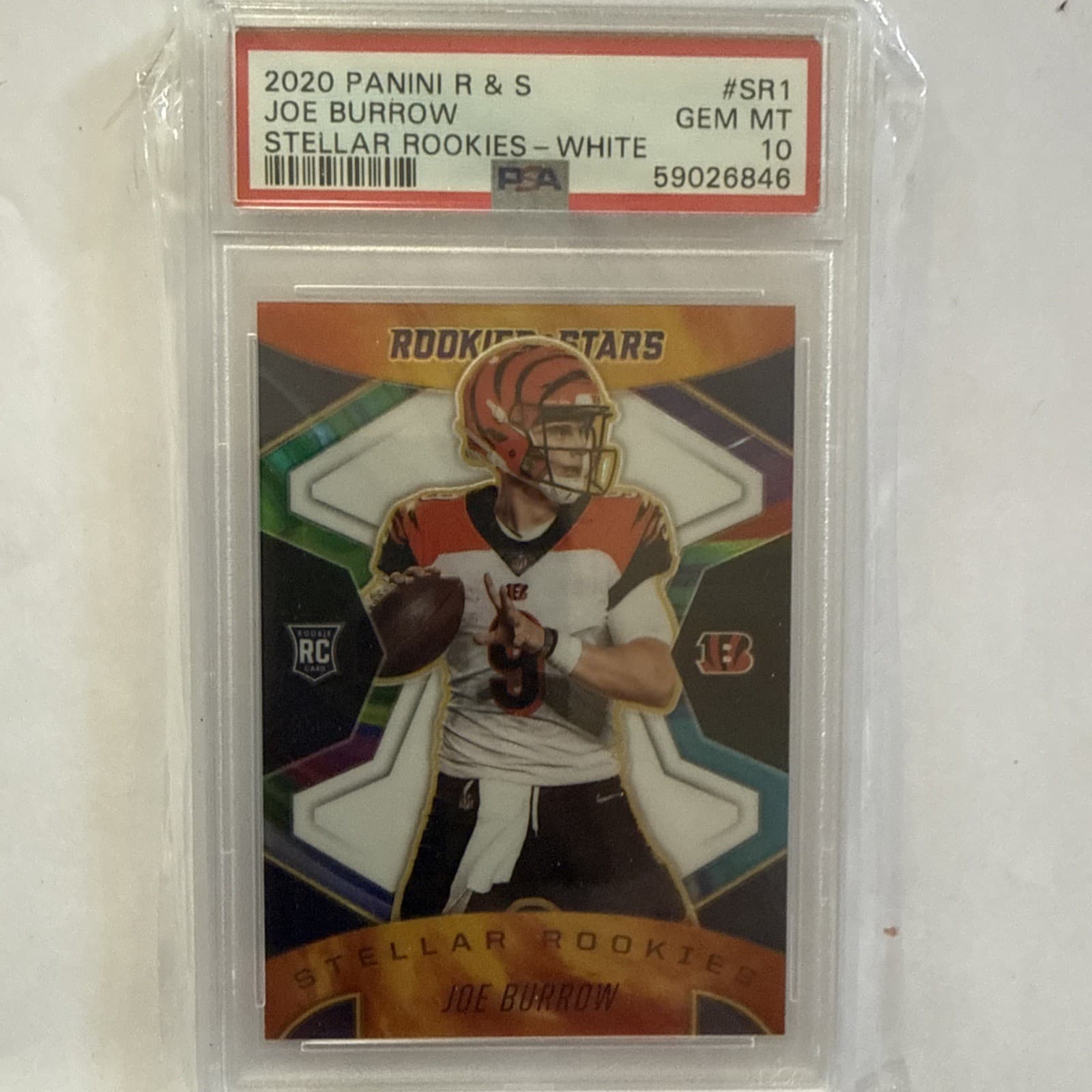 Joe Burrow Panini Rookies & Stars Stellar Rookies #SR1 White