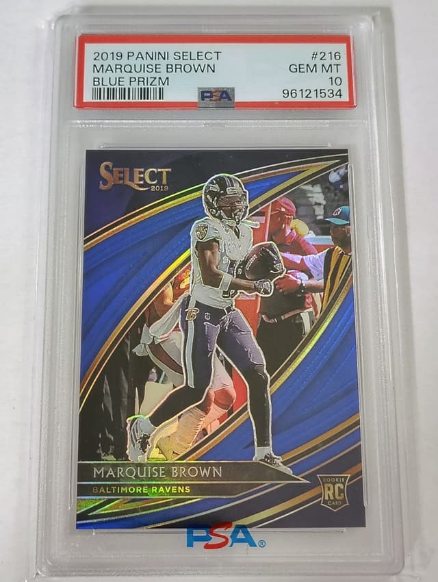 Marquise Brown Panini Select #216 Blue Prizm