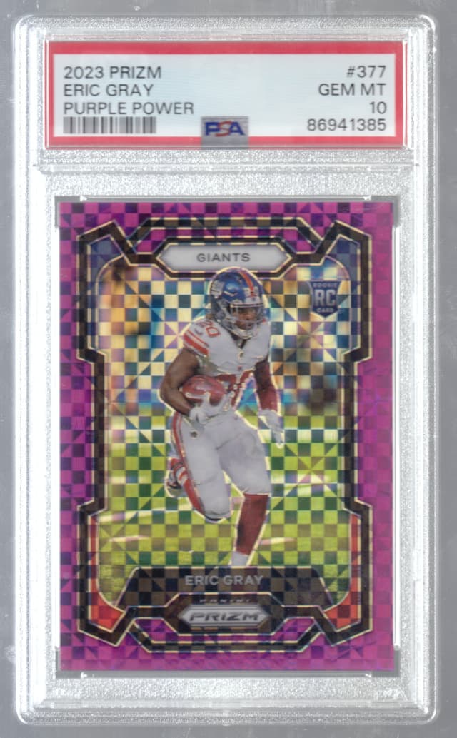 Eric Gray Panini Prizm #377 Purple Power