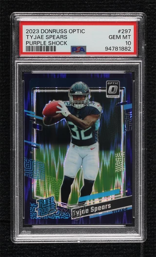 Tyjae Spears Panini Donruss Optic #297 Purple Shock