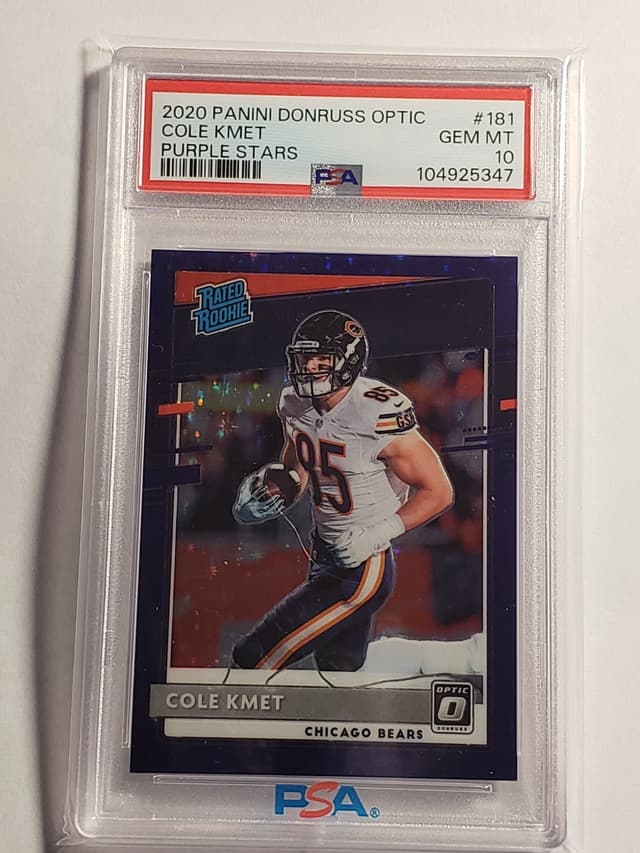 Cole Kmet Panini Donruss Optic #181 Purple Stars