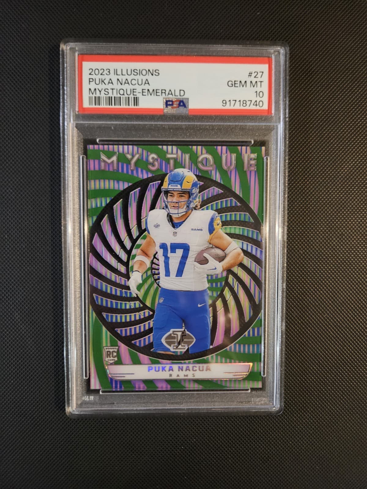 Puka Nacua Panini Illusions Mystique #27 Emerald