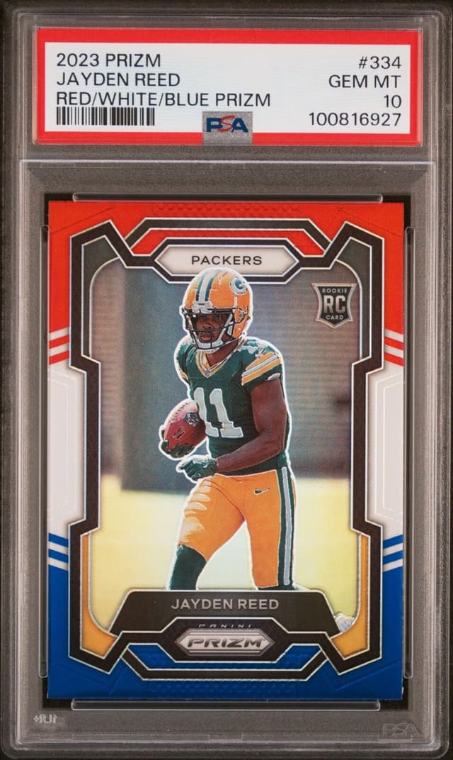 Jayden Reed Panini Prizm #334 Red/White/Blue Prizm