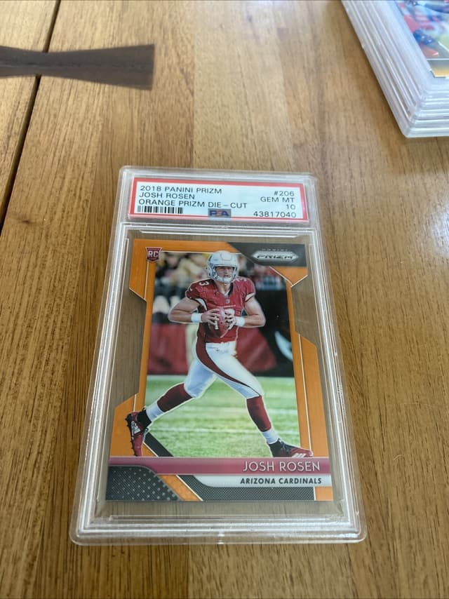 Josh Rosen Panini Prizm #206 Orange Prizm Die-Cut