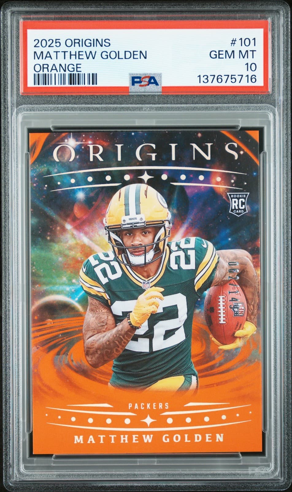 Matthew Golden Panini Origins #101 Orange