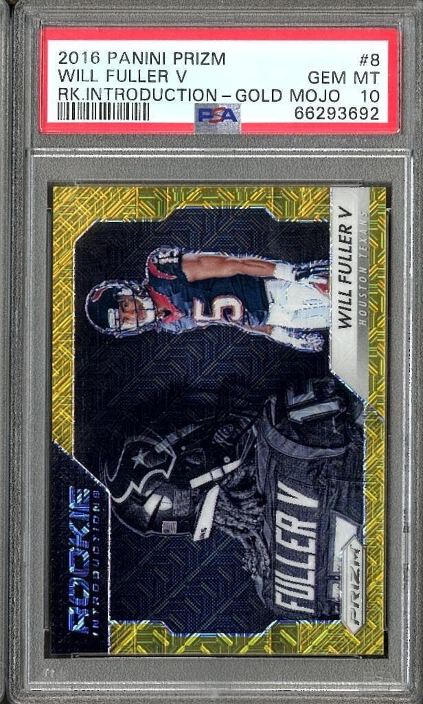Will Fuller Panini Prizm Rookie Introduction #8 Gold Mojo