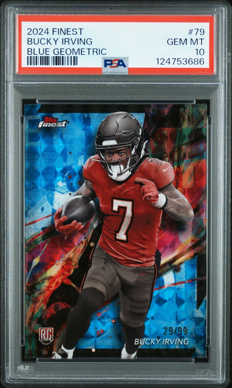 Bucky Irving Topps Finest #79 Blue Geometric