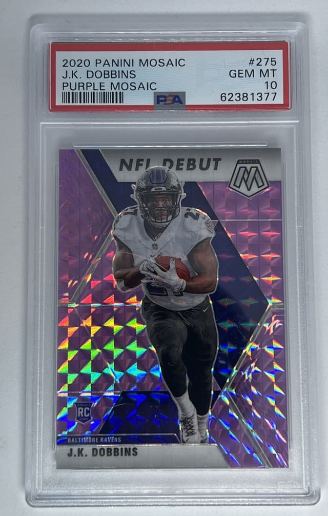 J.K. Dobbins Panini Mosaic #275 Purple Mosaic