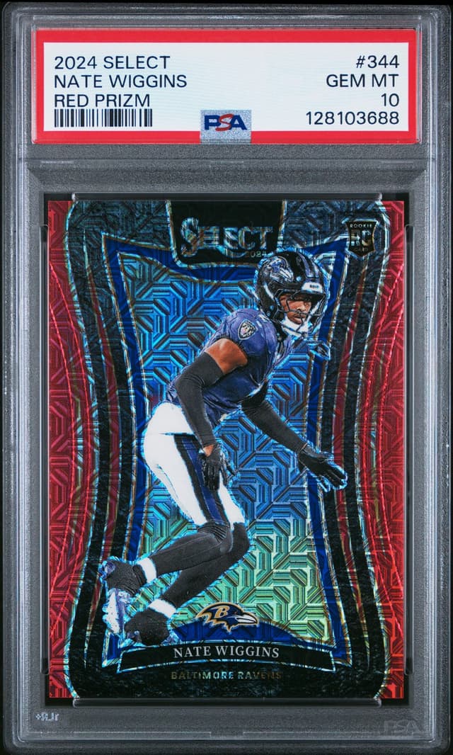 Nate Wiggins Panini Select #344 Red Prizm