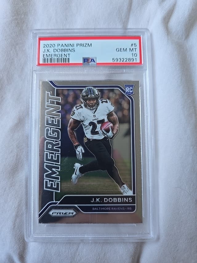 J.K. Dobbins Panini Prizm Emergent #5 Base