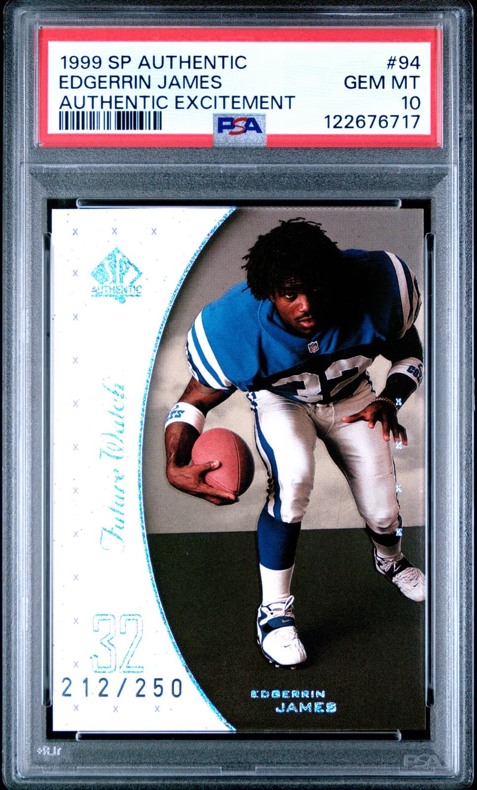 Edgerrin James SP Authentic #94 Authentic Excitement