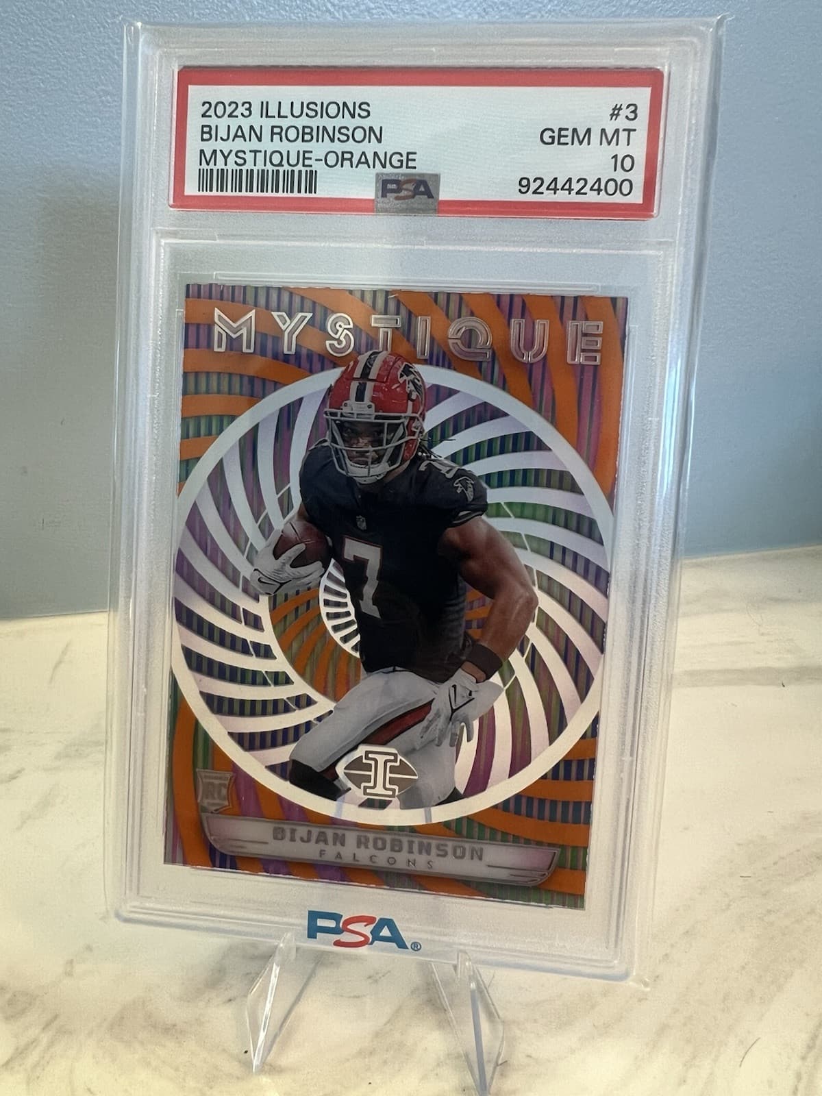 Bijan Robinson Panini Illusions Mystique #3 Orange